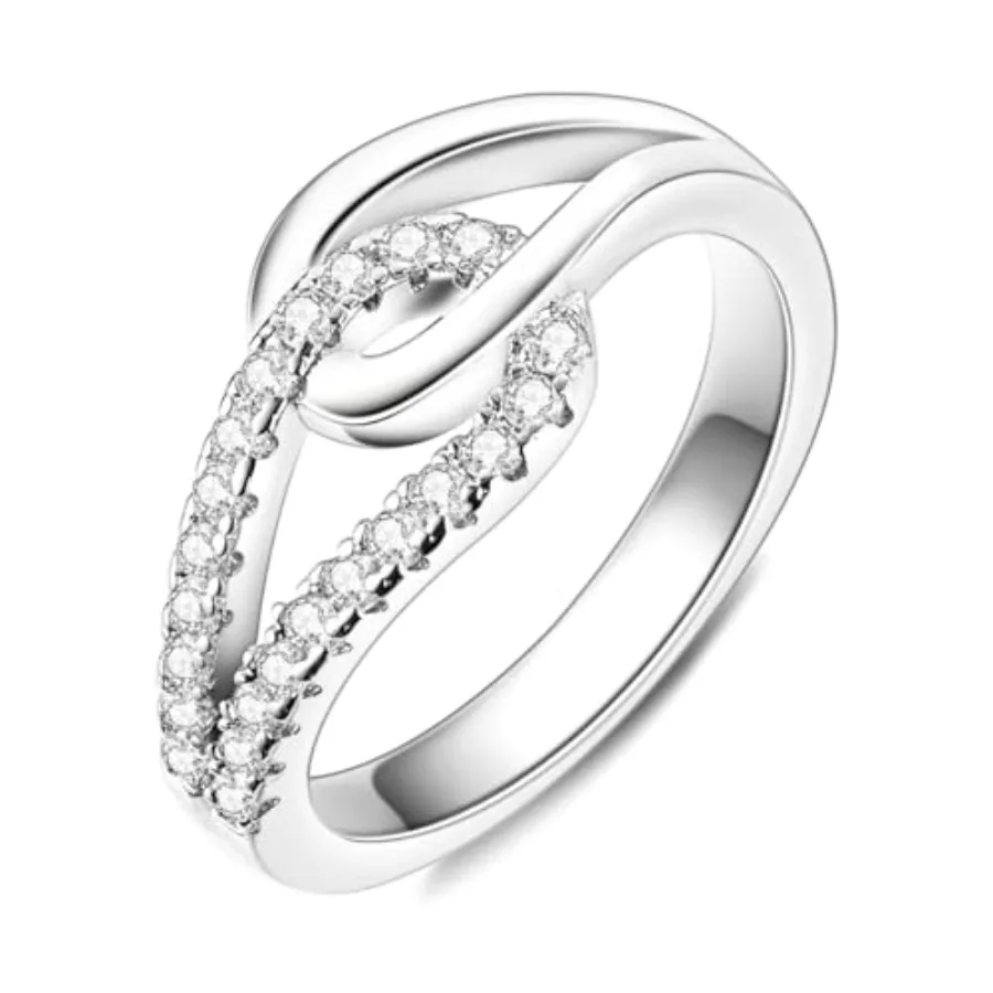 Hapour 925 Sterling Silver Celtic Knot Stackable Rings Simple Infinity Promise Ring Women Trendy Jewelry Gifts for Her Ring Siz
Hapour 925 Sterling Silver Celtic Knot Stackable Rings Simple Infinity Promise Ring Women Trendy Jewelry Gifts for Her Ring Siz