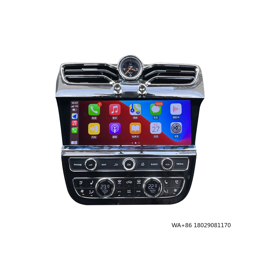 Новая модель 10,9-дюймовый IPS беспроводной Carplay восьмиядерный 8 + 128 ГБ Android экран автомобильный DVD-радиоплеер для Bentley Bentayga 2016-2019
Новая модель 10,9-дюймовый IPS беспроводной Carplay восьмиядерный 8 + 128 ГБ Android экран автомобильный DVD-радиоплеер для Bentley Bentayga 2016-2019