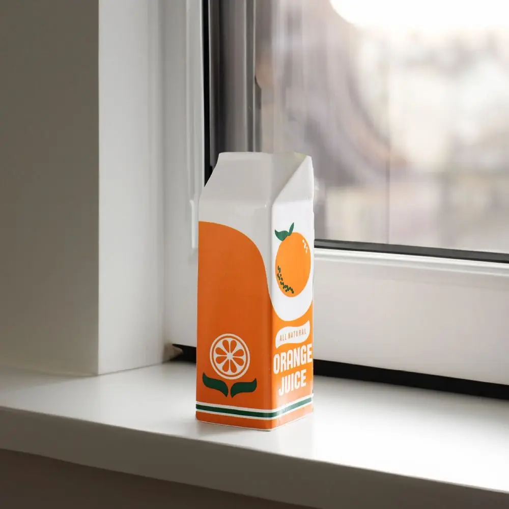 Creative Vintage Orange Juice Vase Ceramic Handmade Juice Box Vase Cute Flower Vases Living Room Desktop
Creative Vintage Orange Juice Vase Ceramic Handmade Juice Box Vase Cute Flower Vases Living Room Desktop