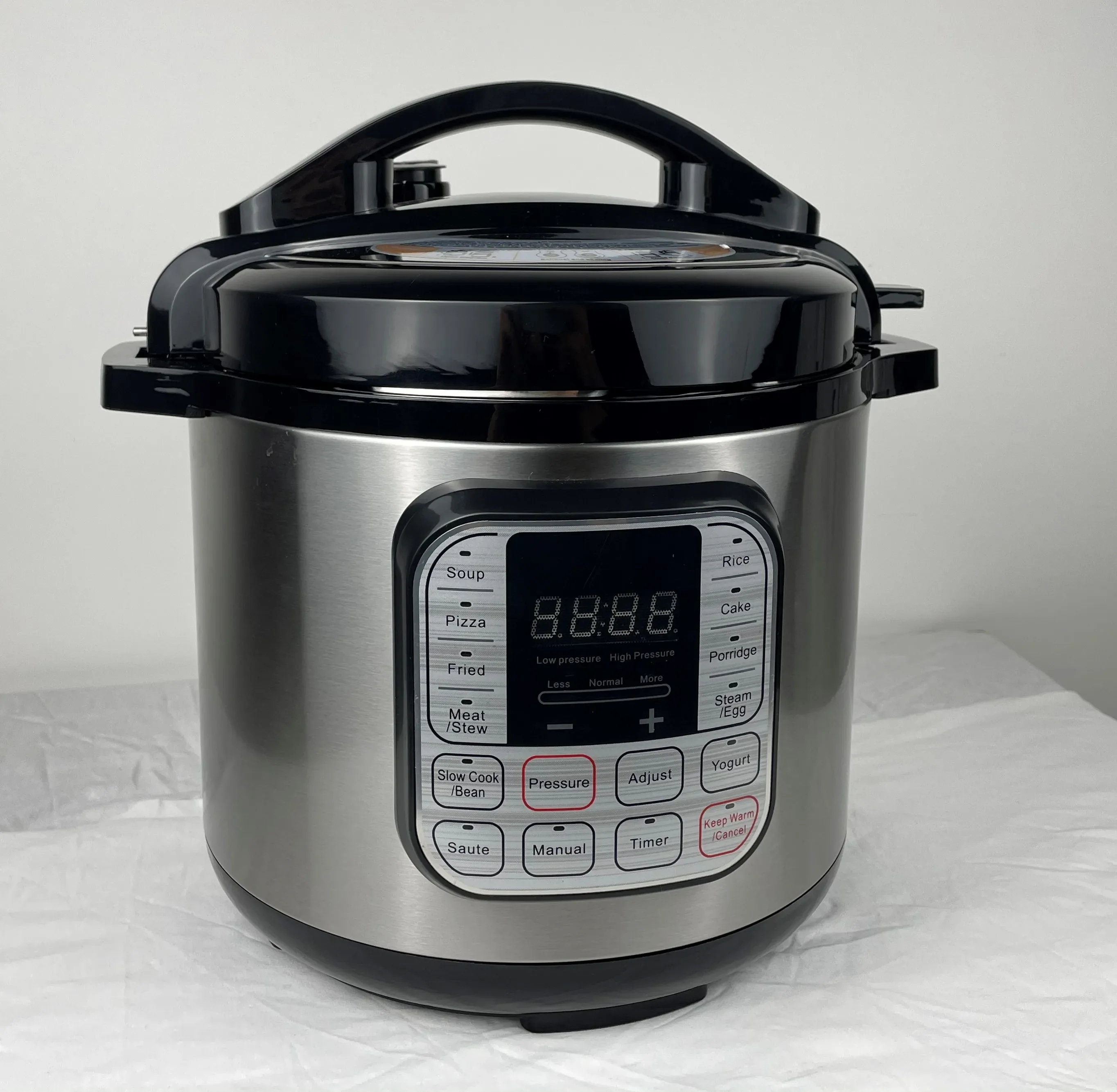 Multi-Cooking Stainless Steel Electric Pressure Cooker Including Slow Cook Steam Rice Cooker
Multi-Cooking Stainless Steel Electric Pressure Cooker Including Slow Cook Steam Rice Cooker
