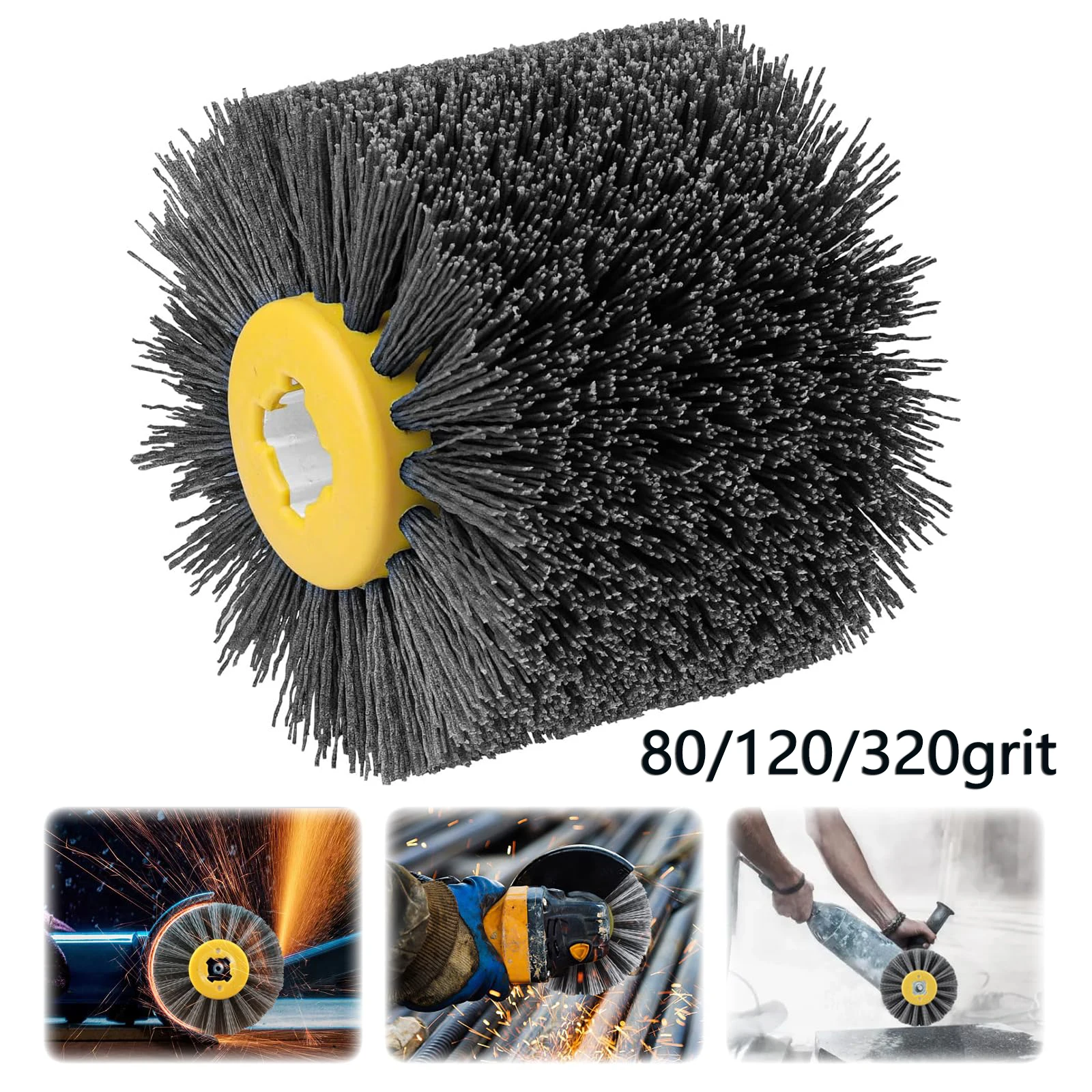 Abrasive Nylon Wire Drawing Wheel Drum Brushes 80/120/320Grit Wheel Drum Burnishing Tool Polishing Brush for Wood Furniture Work
Abrasive Nylon Wire Drawing Wheel Drum Brushes 80/120/320Grit Wheel Drum Burnishing Tool Polishing Brush for Wood Furniture Work