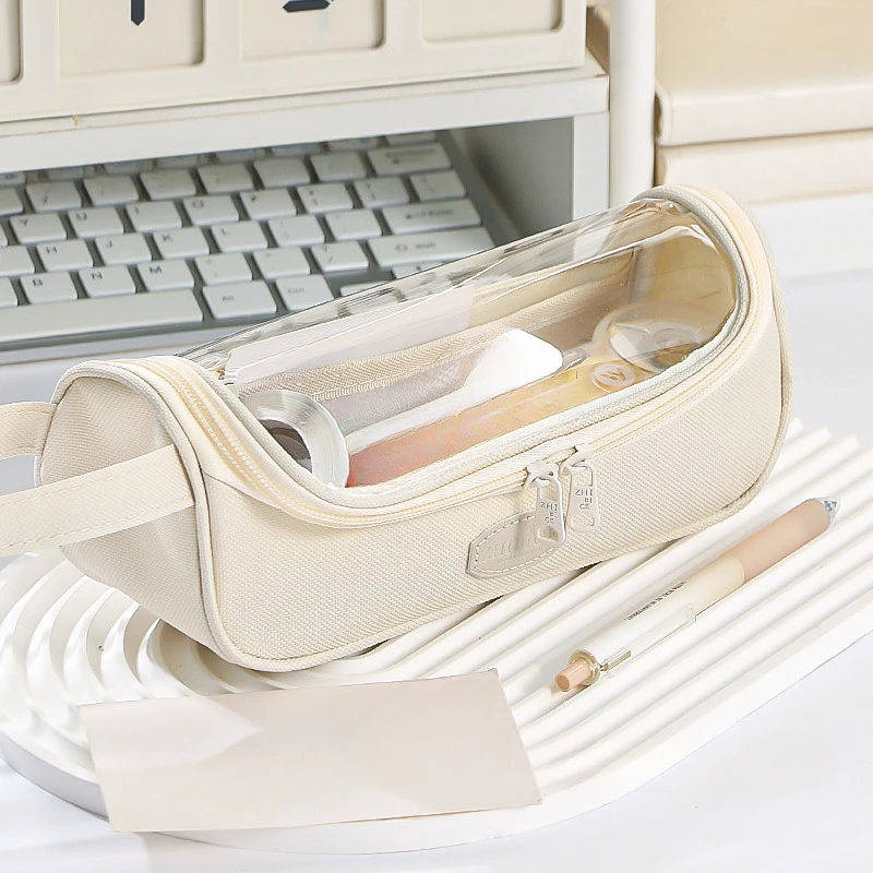 High Aesthetic Transparent Pencil Bag Large Capacity Student Women's Pencil Case Simple Fashion Middle School Students Supplies
High Aesthetic Transparent Pencil Bag Large Capacity Student Women's Pencil Case Simple Fashion Middle School Students Supplies
