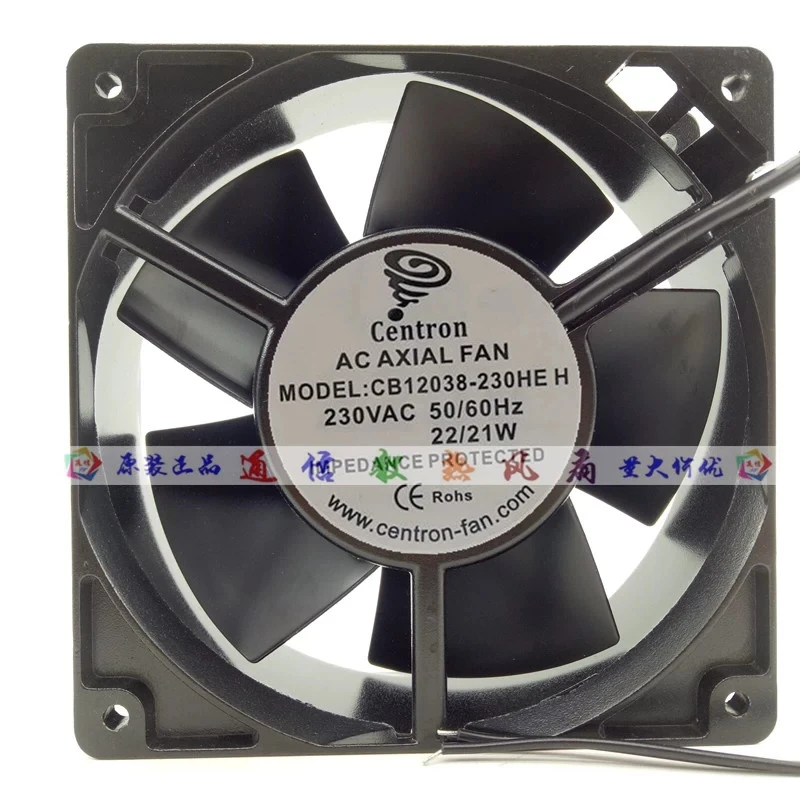HTS...1 piece CENTRON CB12038-230HE H 230VAC 22/21W 12038 12cm metal cooling fan
HTS...1 piece CENTRON CB12038-230HE H 230VAC 22/21W 12038 12cm metal cooling fan