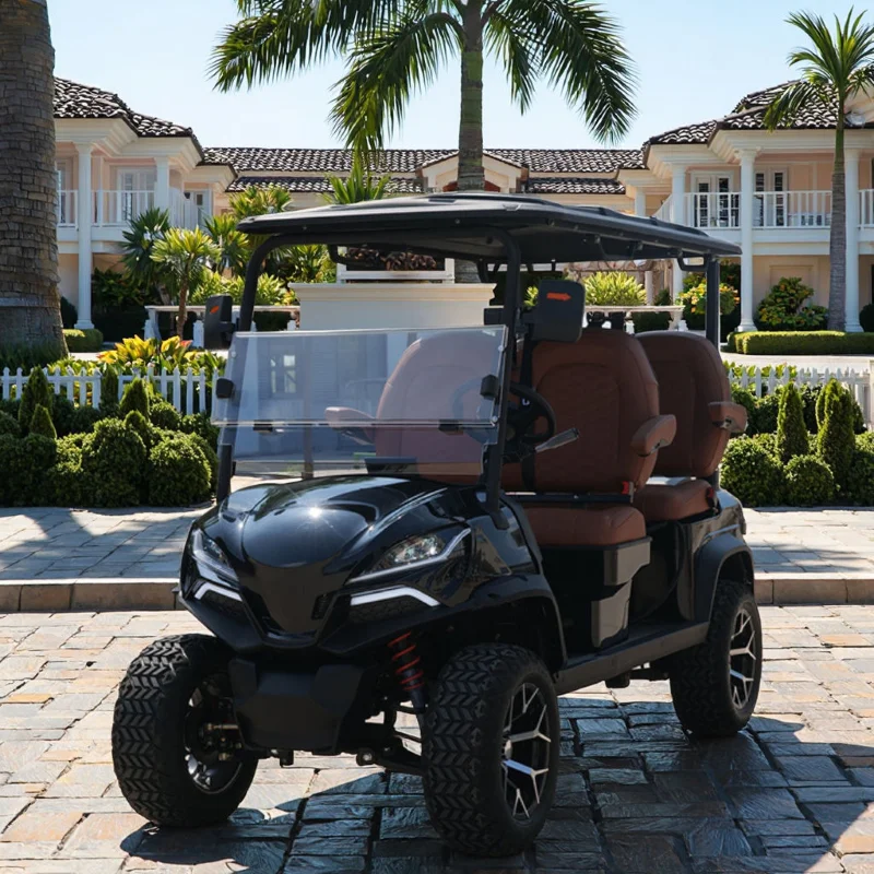 Роскошная электрическая тележка для гольфа с высококачественными материалами, откидывающее сиденье, напряжение аккумулятора 60 В
Роскошная электрическая тележка для гольфа с высококачественными материалами, откидывающее сиденье, напряжение аккумулятора 60 В