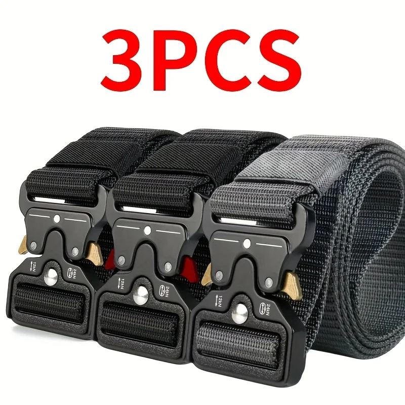 3 Men's quick release buckle system waist belt - outdoor belt, suitable for camping, jeans, and casual pants
3 Men's quick release buckle system waist belt - outdoor belt, suitable for camping, jeans, and casual pants