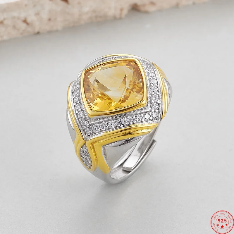 S925 Sterling Silver Charms Rings for Women Contrast Colored Tangent Plane Yellow Crystal Micro Zircon Fashion Jewelry Wholesale
S925 Sterling Silver Charms Rings for Women Contrast Colored Tangent Plane Yellow Crystal Micro Zircon Fashion Jewelry Wholesale