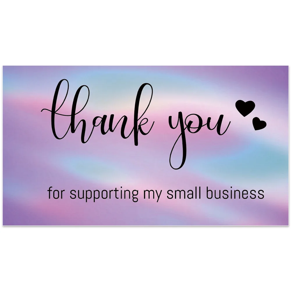 10-50pcs Thank You Cards for Supporting My Small Business Holographic Rainbow Card for Retail Store Goods Customer Package card
10-50pcs Thank You Cards for Supporting My Small Business Holographic Rainbow Card for Retail Store Goods Customer Package card