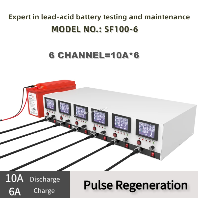 6-Channel 10A Lead Acid Battery Charge Discharge Testing and Repair Tester Analyzer
6-Channel 10A Lead Acid Battery Charge Discharge Testing and Repair Tester Analyzer
