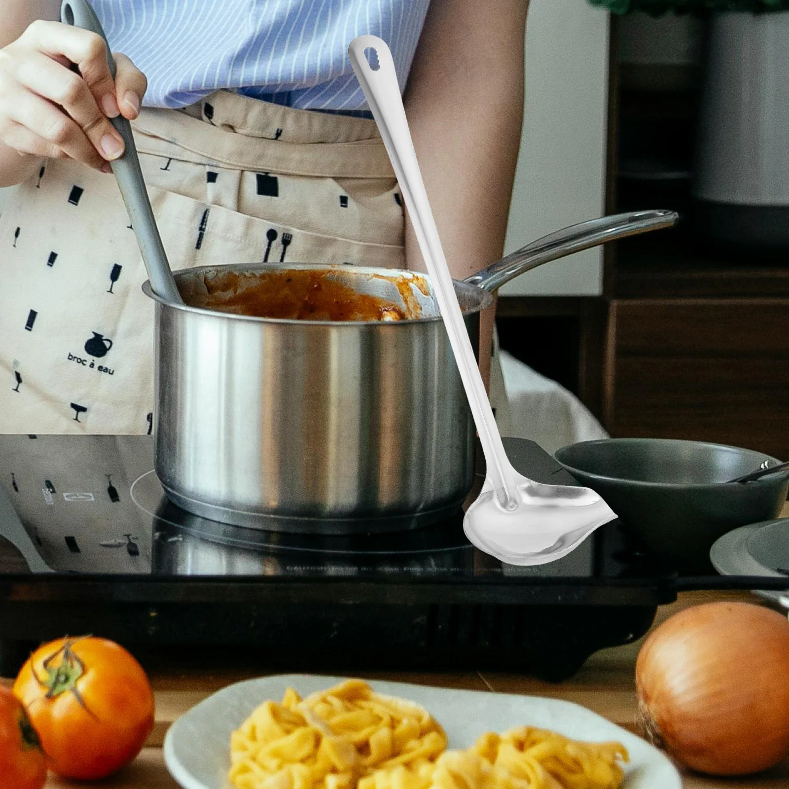 Stainless Steel Ladle Pouring Edge Soup Spoon Kitchen Utensil Sauce Drizzling Spoon Heat Resistant Cooking Tool
Stainless Steel Ladle Pouring Edge Soup Spoon Kitchen Utensil Sauce Drizzling Spoon Heat Resistant Cooking Tool