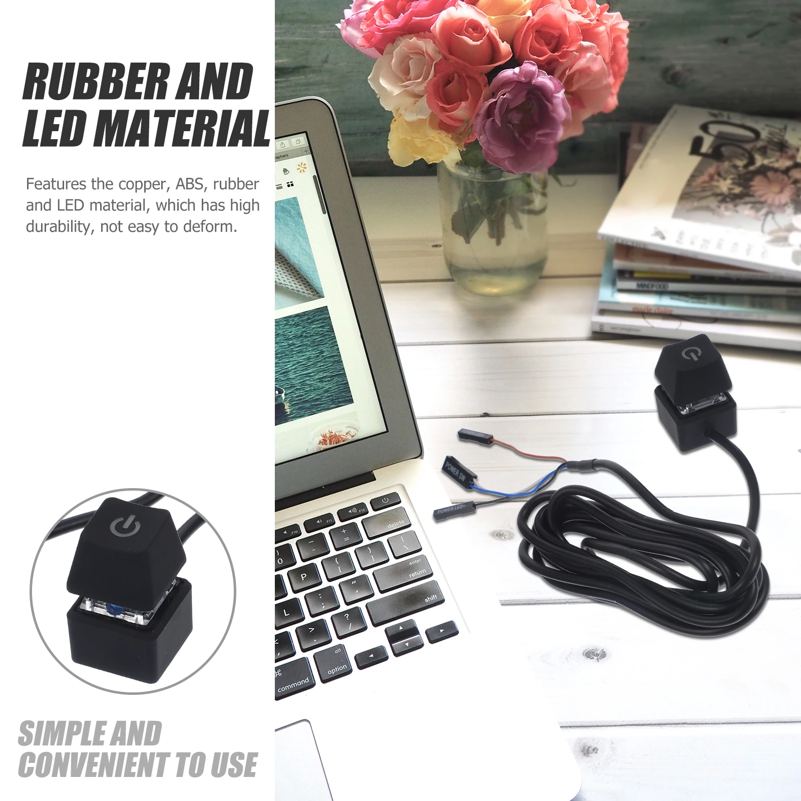 PC Power Button 1.65M Extendable Desktop Built-in LED Indicator Compatible Gaming Consoles Remote Control Adapter Cable
PC Power Button 1.65M Extendable Desktop Built-in LED Indicator Compatible Gaming Consoles Remote Control Adapter Cable