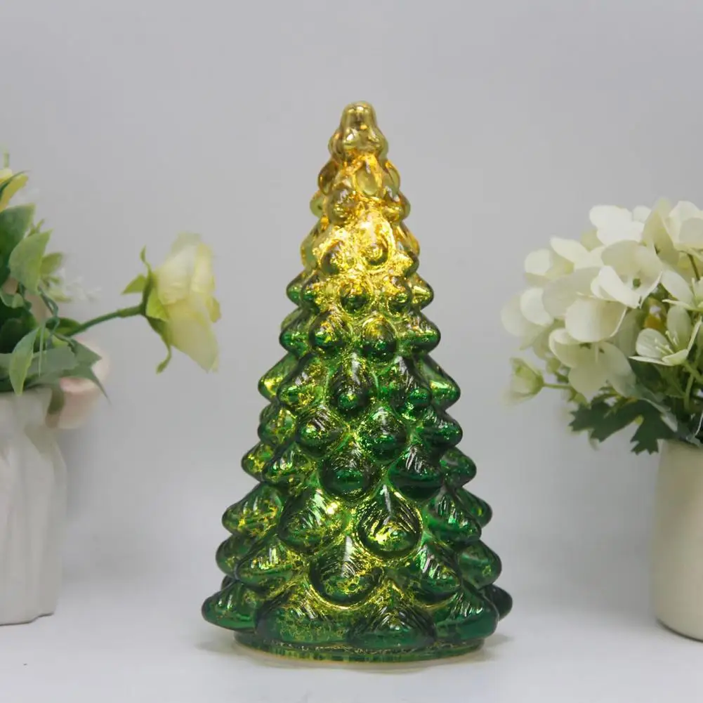 Glass Christmas Tree Decoration Elegant Glass Christmas Tree Ornament with Timer Led Glow for Holiday Battery for Christmas
Glass Christmas Tree Decoration Elegant Glass Christmas Tree Ornament with Timer Led Glow for Holiday Battery for Christmas