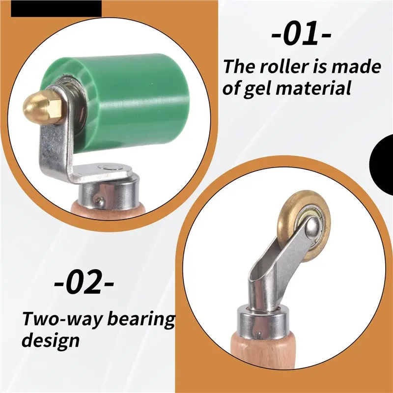 AWAH 40Mm Wallpaper Roller Seam Roller Steel, Wood Handle Silicone Seam Roller Dual Use Brass Wheel For PVC Welding
AWAH 40Mm Wallpaper Roller Seam Roller Steel, Wood Handle Silicone Seam Roller Dual Use Brass Wheel For PVC Welding