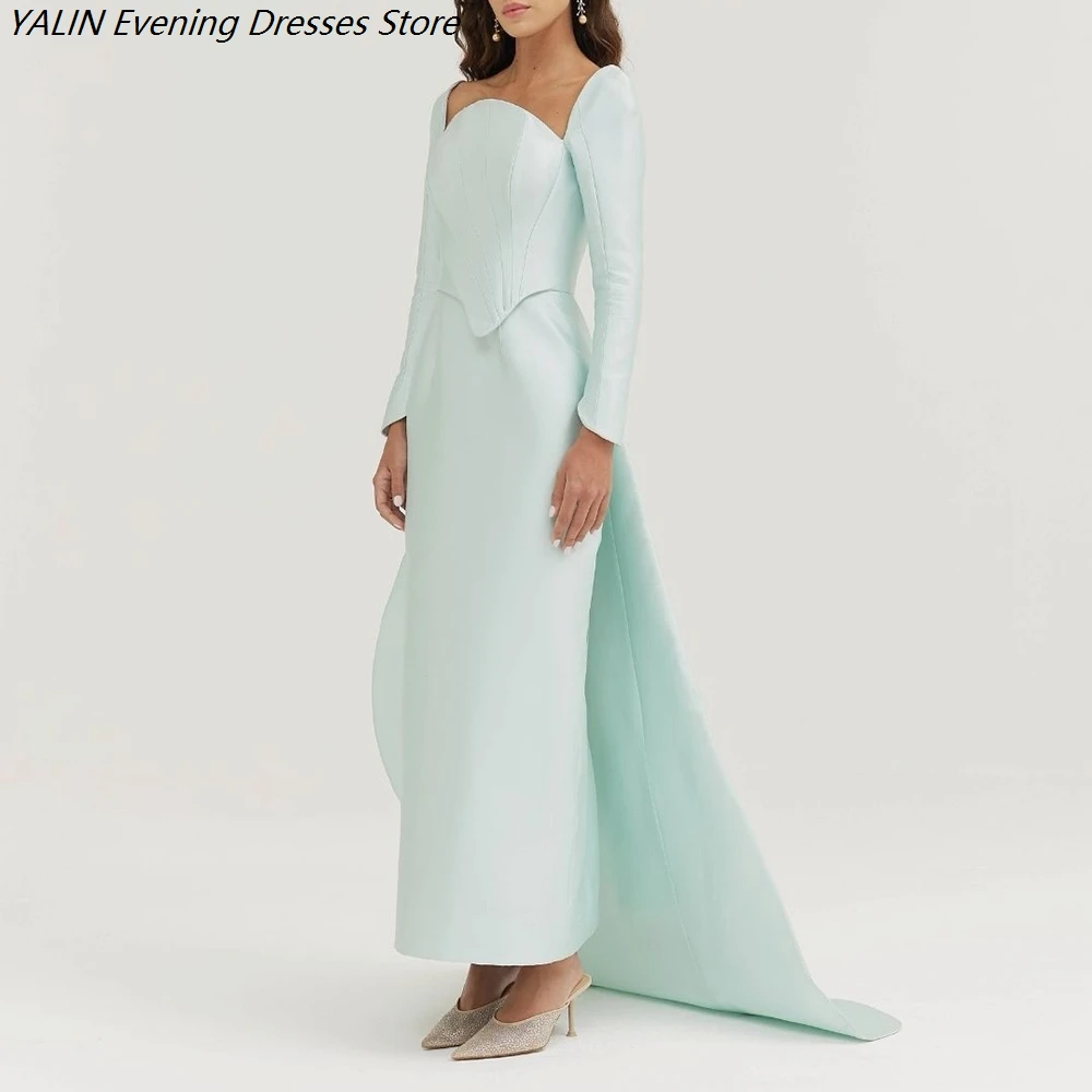 Women's Mermaid Evening Dresses Floor-length Square Collar Full Sleeve Prom Dresses Simple Fashion Draped Customized Gowns
Women's Mermaid Evening Dresses Floor-length Square Collar Full Sleeve Prom Dresses Simple Fashion Draped Customized Gowns