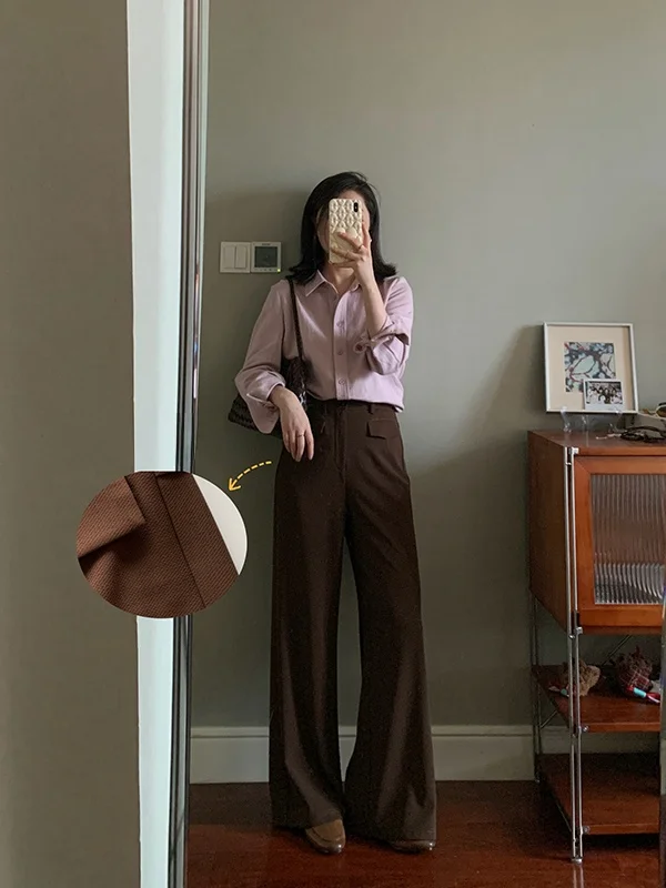 Ele Plaid Micro Stretch Suit Pants High Waist Flared Legs Chestnut Color Autumn Winter New Arrival Briti Sle Women's ...
Ele Plaid Micro Stretch Suit Pants High Waist Flared Legs Chestnut Color Autumn Winter New Arrival Briti Sle Women's ...