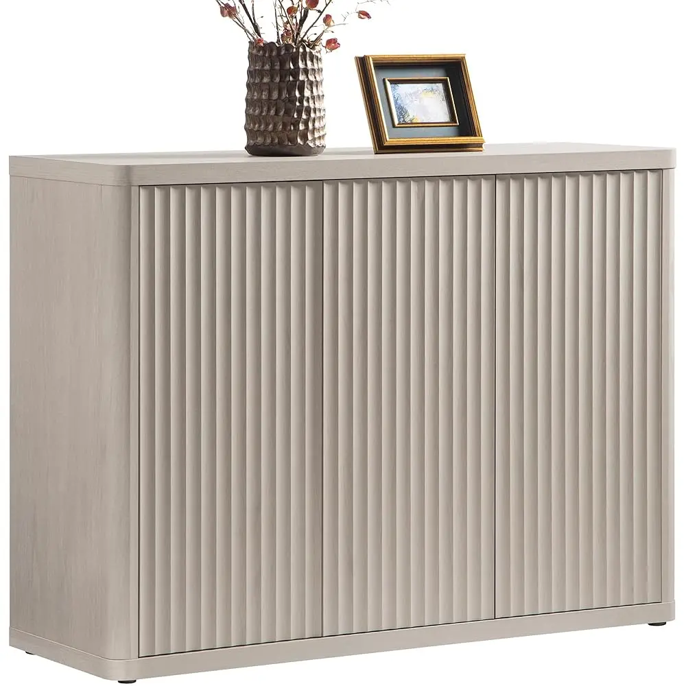 Buffet Cabinet With Storage Accent Sideboard With 3 Doors Modern 46.6"" Wide Credenza Fluted Buffet Table Media Console Cabinet
Buffet Cabinet With Storage Accent Sideboard With 3 Doors Modern 46.6"" Wide Credenza Fluted Buffet Table Media Console Cabinet