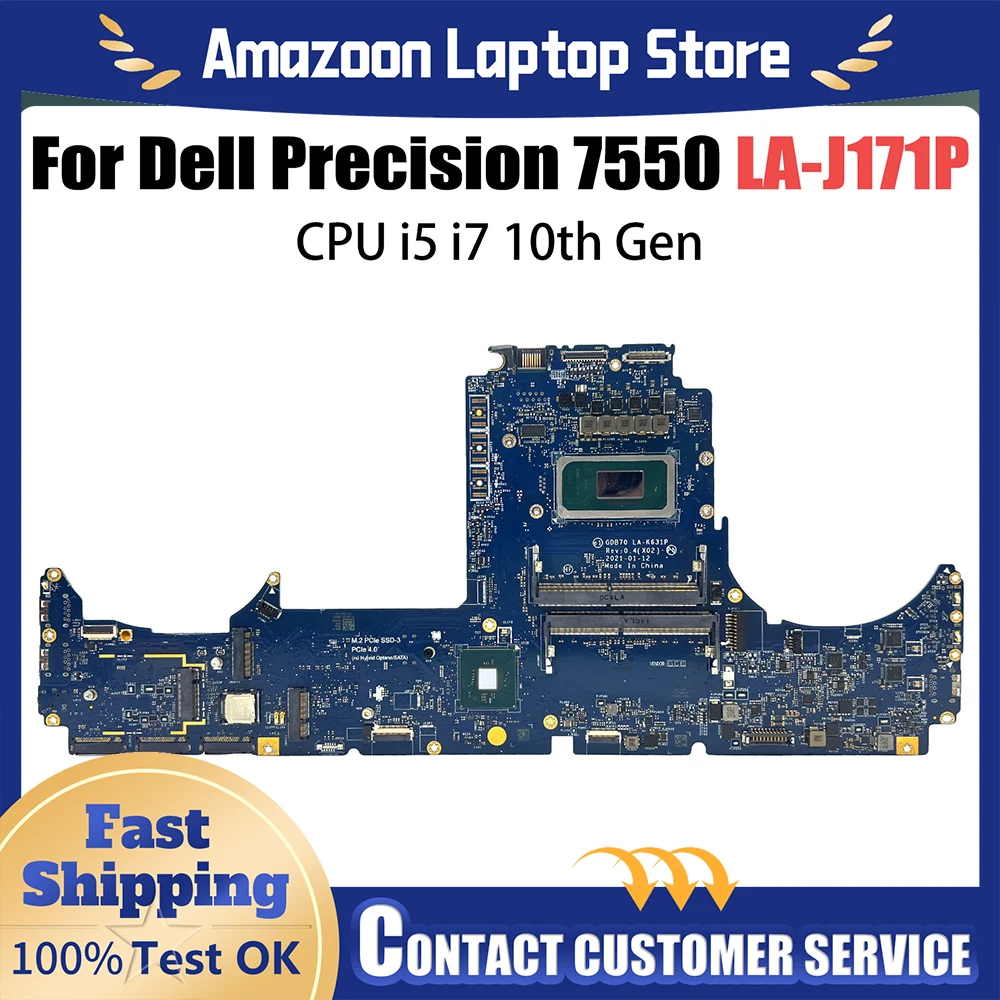 Материнская плата для ноутбука Dell Precision 7550 LA-J171P 01CFGW 04JGVR W-10885M i5 i7 10-го поколения, полностью 100% тестирование
Материнская плата для ноутбука Dell Precision 7550 LA-J171P 01CFGW 04JGVR W-10885M i5 i7 10-го поколения, полностью 100% тестирование