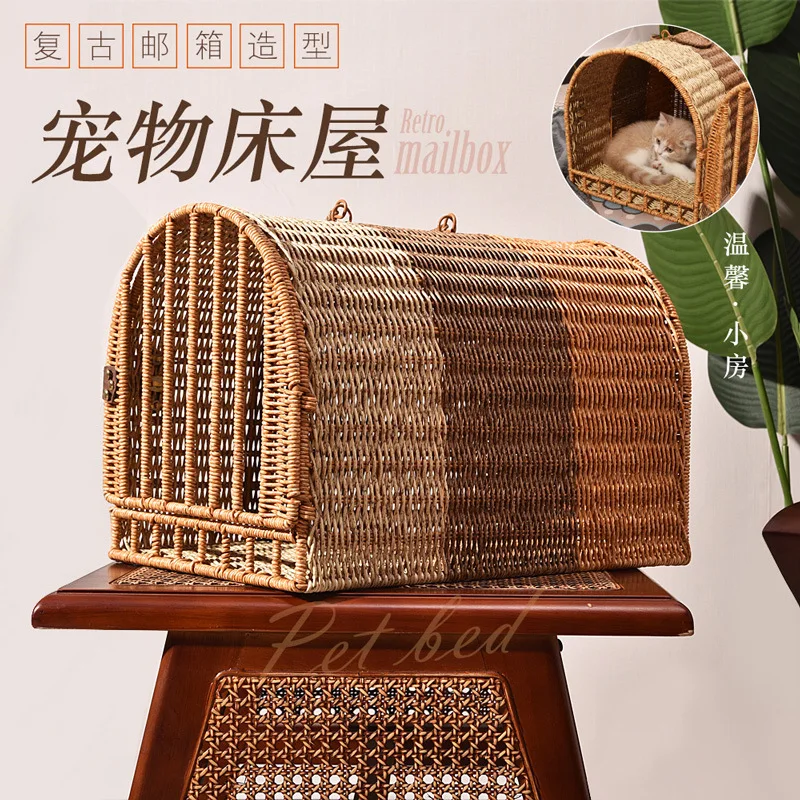Cat cage hand-held cat cage vine weaving cat litter cat basket cage cat house travel cat walking bag
Cat cage hand-held cat cage vine weaving cat litter cat basket cage cat house travel cat walking bag