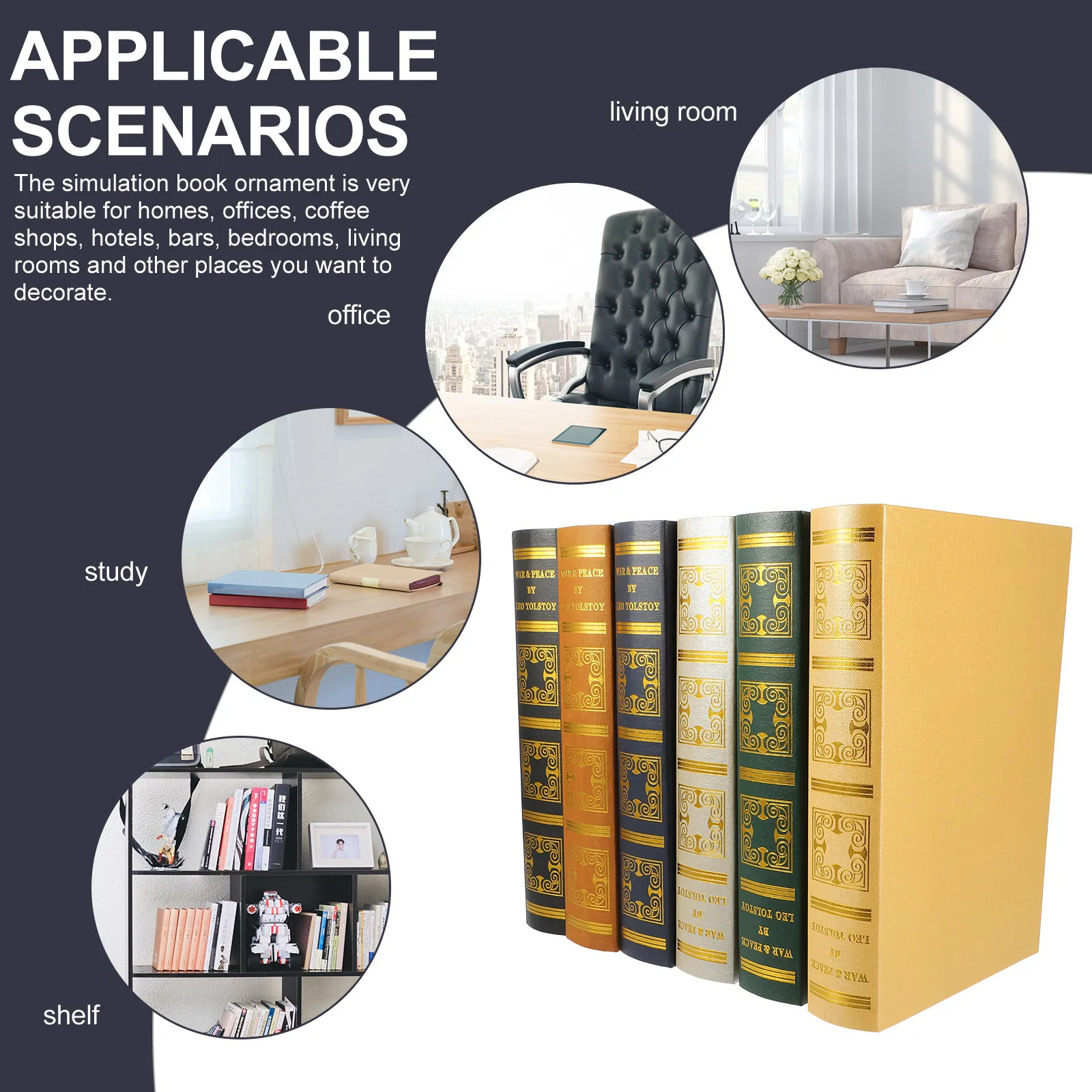 6Pcs Faux Book Simulation Book Ornament Long-Lasting Decoration for Living Room Bedroom Tabletop Decor Desktop Adorn
6Pcs Faux Book Simulation Book Ornament Long-Lasting Decoration for Living Room Bedroom Tabletop Decor Desktop Adorn