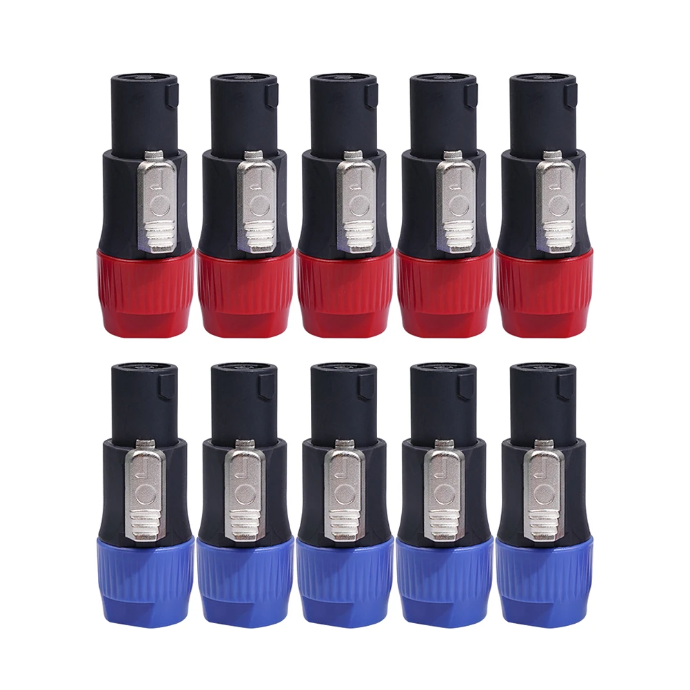 Small Speaker Connectors High-Strength Lightweight ABS Shell 4 Pole NL4FC 4 Pin Male Audio Cable Adapter Ohm Plugs
Small Speaker Connectors High-Strength Lightweight ABS Shell 4 Pole NL4FC 4 Pin Male Audio Cable Adapter Ohm Plugs