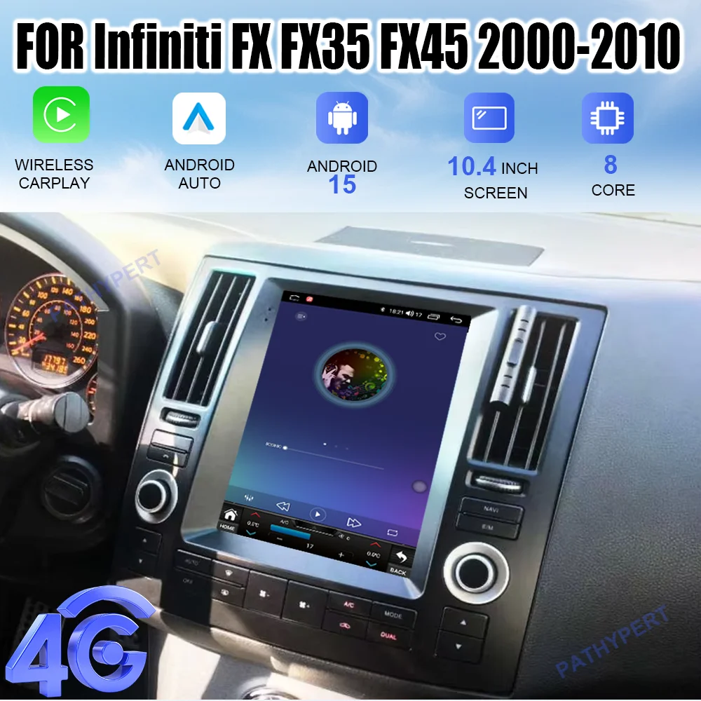Android 15 For Infiniti FX FX35 FX45 2000-2010 Screen Radio Auto Bluetooth Car Multimedia Player GPS Navigation Head Unit 4G DSP
Android 15 For Infiniti FX FX35 FX45 2000-2010 Screen Radio Auto Bluetooth Car Multimedia Player GPS Navigation Head Unit 4G DSP