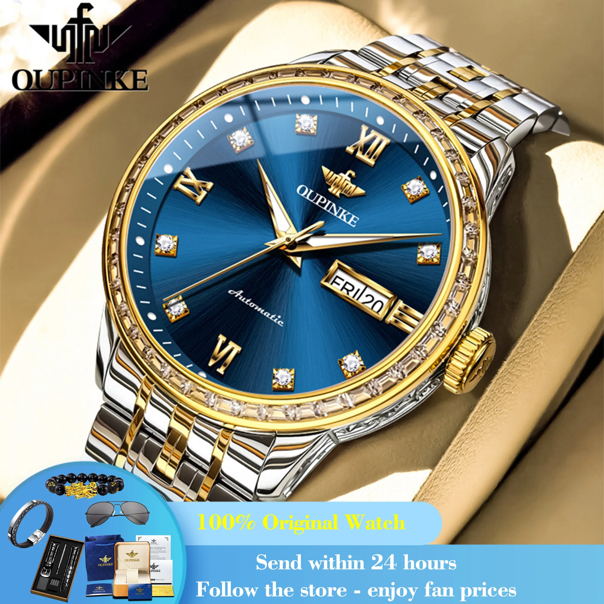 OUPINKE 3258 Automatic Watch Man Japan Mechanical Movement Luxury Watch For Men Calendar Waterproof Sapphire Mirror Wristwatch
OUPINKE 3258 Automatic Watch Man Japan Mechanical Movement Luxury Watch For Men Calendar Waterproof Sapphire Mirror Wristwatch
