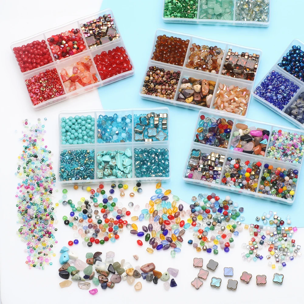 Crystal Glass Beads Jewelry Making Kit - Bracelets Bicone/Rondelle/Square/Rice Shape/Cross Pendants Seedbeads Gravel Chip Stone
Crystal Glass Beads Jewelry Making Kit - Bracelets Bicone/Rondelle/Square/Rice Shape/Cross Pendants Seedbeads Gravel Chip Stone