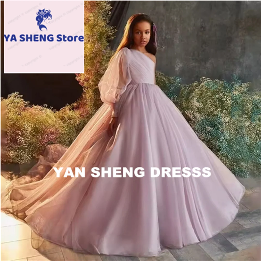Customized Flower Girl Dresses for Wedding Tulle One Shoulder Floor Length Elegant Girl Kids Birthday Party First Holy Communion
Customized Flower Girl Dresses for Wedding Tulle One Shoulder Floor Length Elegant Girl Kids Birthday Party First Holy Communion