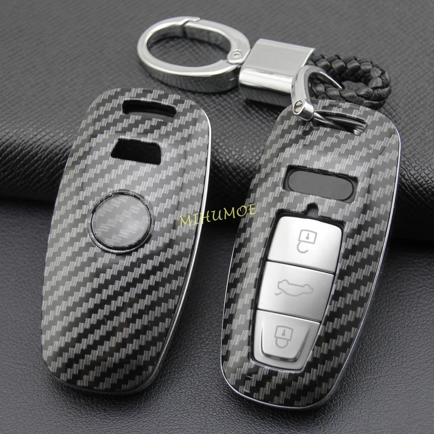 For Audi A3 S3 A6 S6 A7 S7 A8 S8 Q7 Q8 e-tron Car Remote Key Fob Shell Protect Case Chain Cover Accessories Carbon Fiber
For Audi A3 S3 A6 S6 A7 S7 A8 S8 Q7 Q8 e-tron Car Remote Key Fob Shell Protect Case Chain Cover Accessories Carbon Fiber