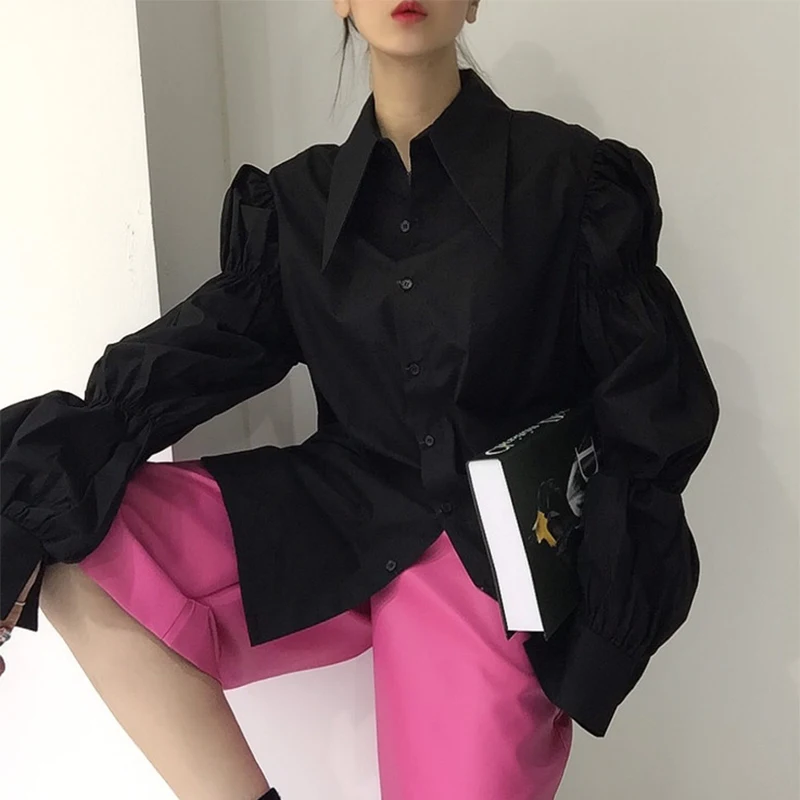 Fashionable Retro Court Style Shirt Women's Spring 2026 Pointed Collar Bubble Sleeve Drawstring Sensation Loose Fit French Style
Fashionable Retro Court Style Shirt Women's Spring 2026 Pointed Collar Bubble Sleeve Drawstring Sensation Loose Fit French Style