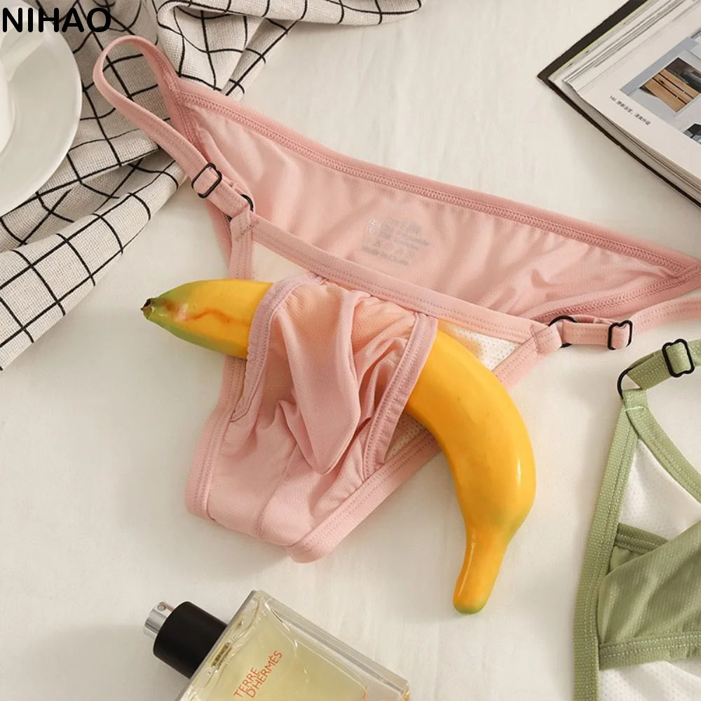 Breathable Adjustable Ice Silk Men Thongs Low Waist Lingerie Men's Panties Underwear Underpants Male Briefs Boy
Breathable Adjustable Ice Silk Men Thongs Low Waist Lingerie Men's Panties Underwear Underpants Male Briefs Boy