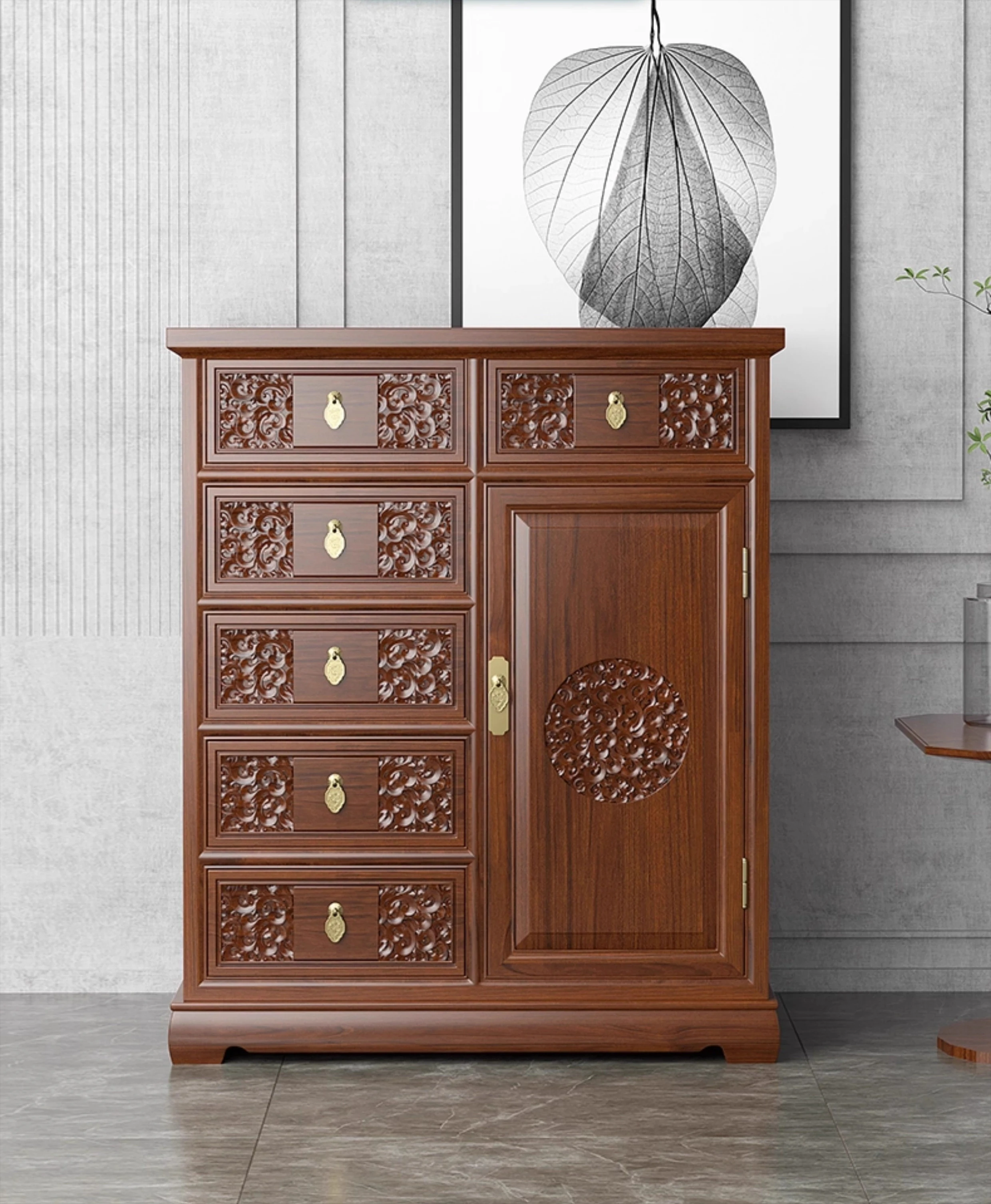 LTT Home Office Fingerprint Password Cabinet New Chinese Entrance Solid Wood Cabinet Living Room Bedroom Bedside Safe
LTT Home Office Fingerprint Password Cabinet New Chinese Entrance Solid Wood Cabinet Living Room Bedroom Bedside Safe