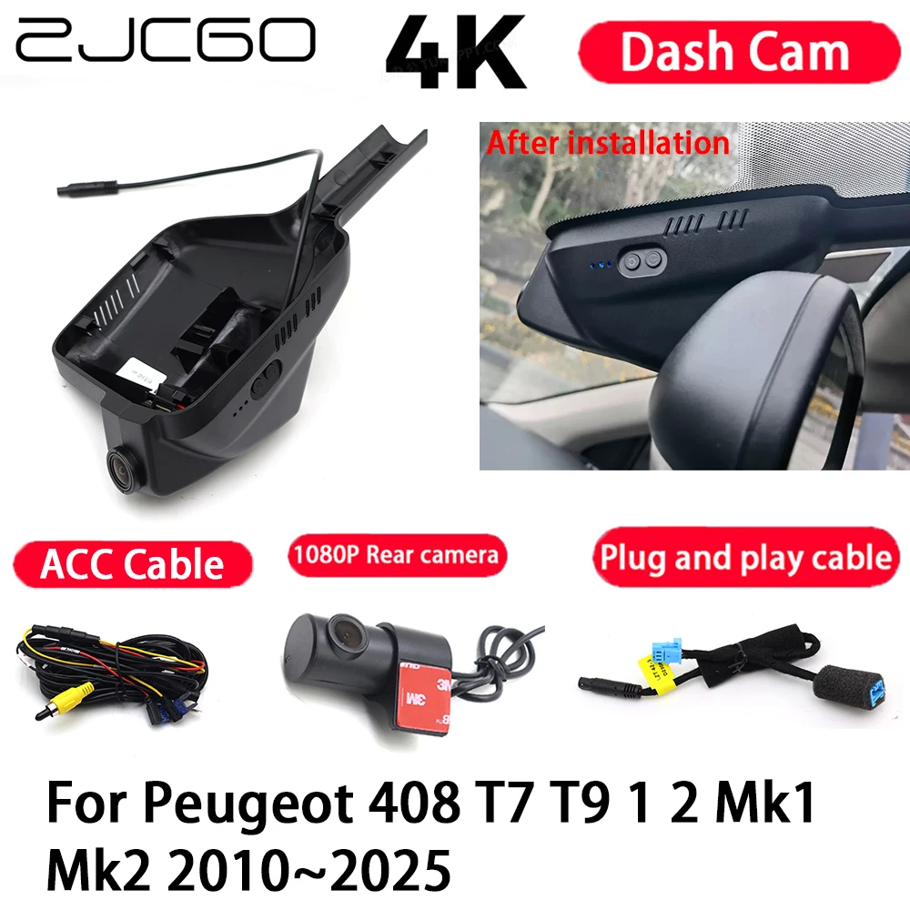 Car Camera 4K Plug and Play Dash Cam Video Recorder Night Vision for Peugeot 408 T7 T9 1 2 Mk1 Mk2 2010-2025
Car Camera 4K Plug and Play Dash Cam Video Recorder Night Vision for Peugeot 408 T7 T9 1 2 Mk1 Mk2 2010-2025