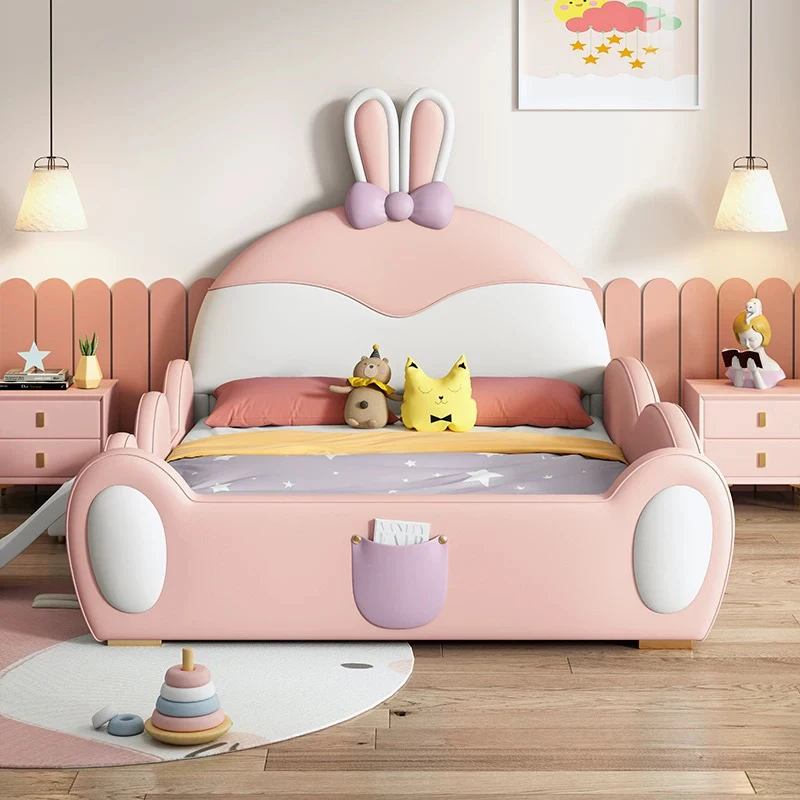 #For Modern Pink Children's Rabbit Bed High-end Soft Leather Children's Bed Set Furniture Bedroom Seat Belt Guardrail
#For Modern Pink Children's Rabbit Bed High-end Soft Leather Children's Bed Set Furniture Bedroom Seat Belt Guardrail