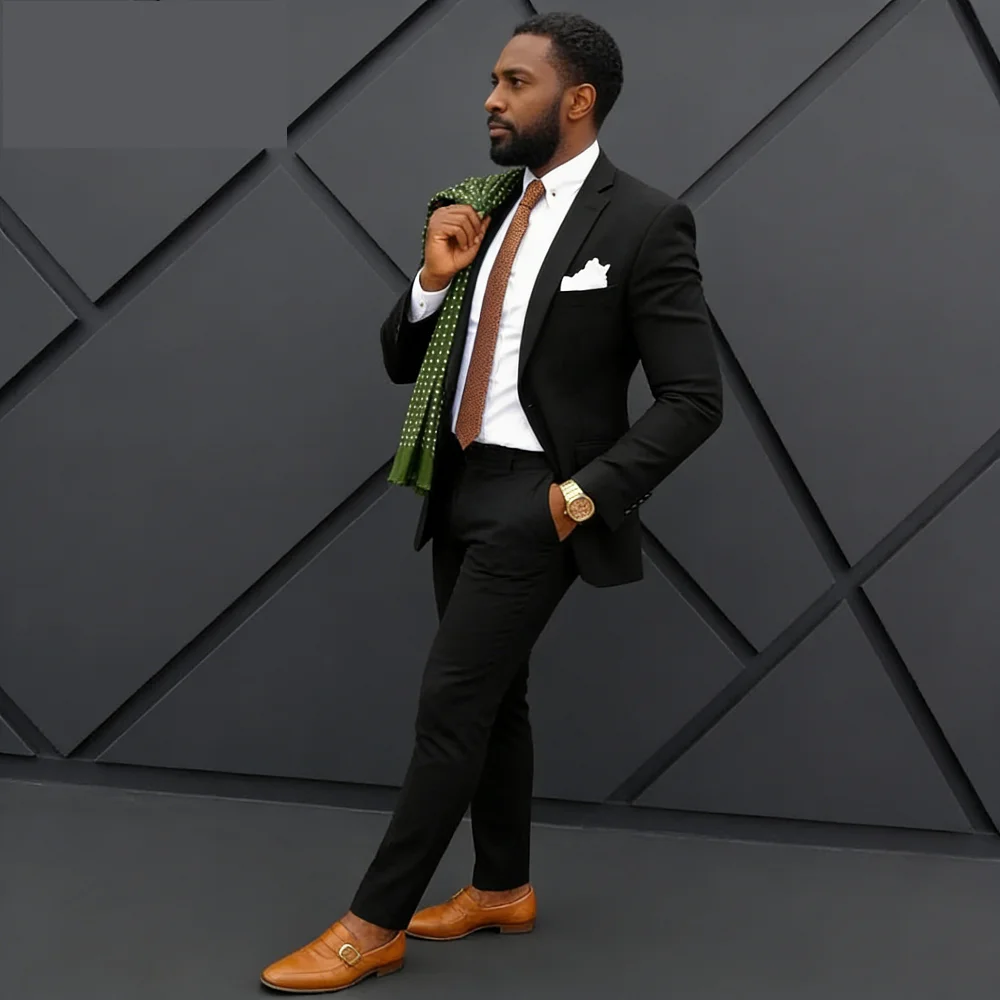 Мужской приталенный костюм-смокинг из 2 предметов: пиджак и брюки. Элегантный наряд для свадьбы, жениха, подружки невесты, торжественных мероприятий.
Мужской приталенный костюм-смокинг из 2 предметов: пиджак и брюки. Элегантный наряд для свадьбы, жениха, подружки невесты, торжественных мероприятий.