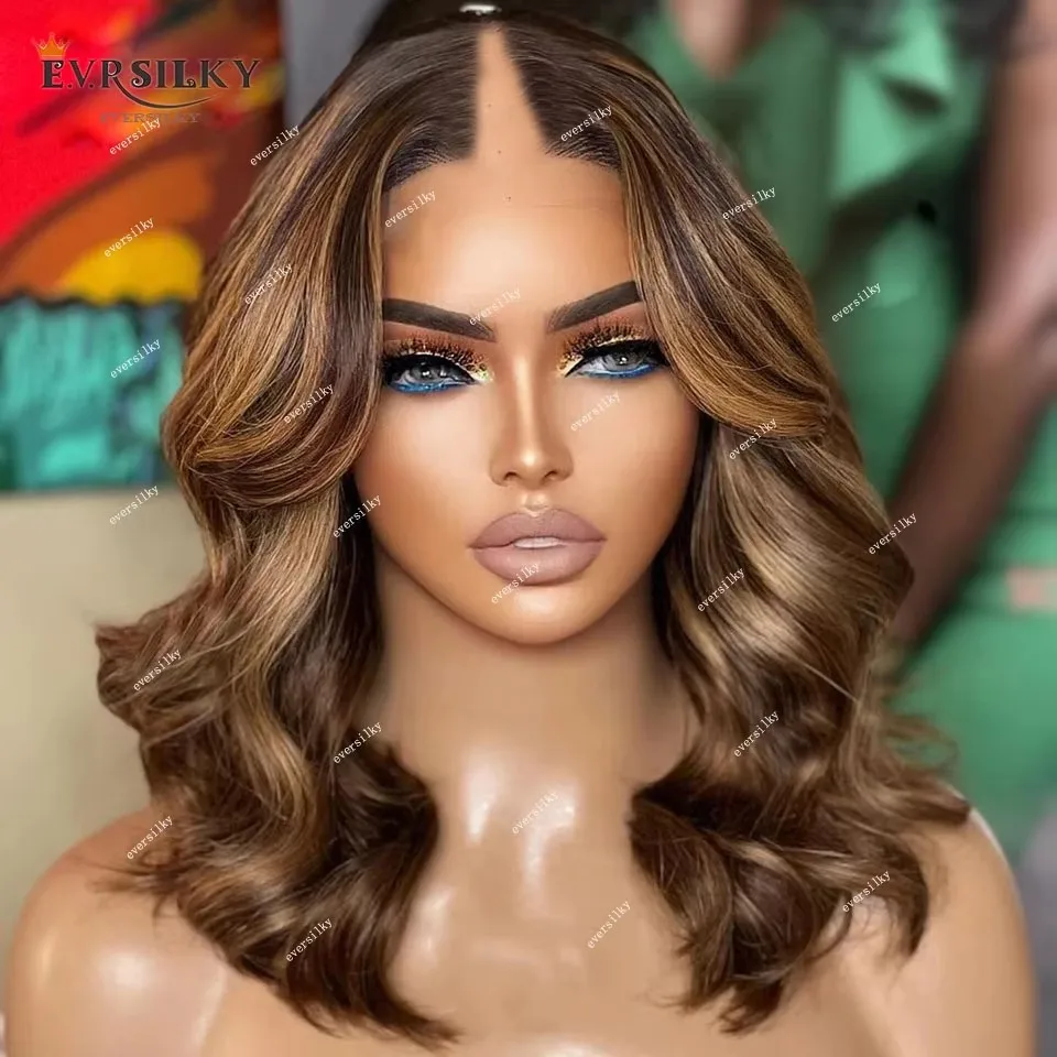 Highlight Honey Blonde V Part Short Bob Wig 100% Human Hair Wig Loose Wavy Ombre Brown U Shape Wigs Glueless Body Wavy Full End
Highlight Honey Blonde V Part Short Bob Wig 100% Human Hair Wig Loose Wavy Ombre Brown U Shape Wigs Glueless Body Wavy Full End