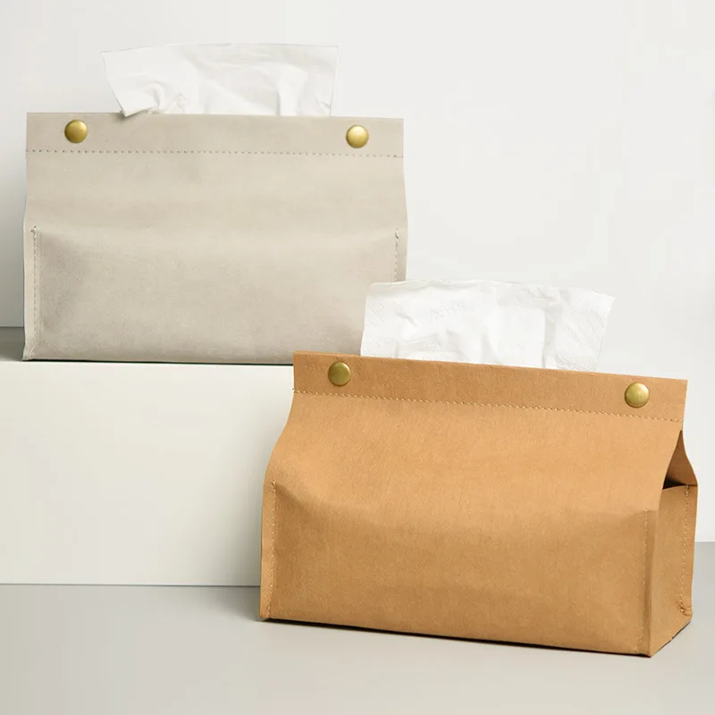 Paper towel box, new washed kraft paper, living room toilet paper drawer, modern, simple and creative home storage products
Paper towel box, new washed kraft paper, living room toilet paper drawer, modern, simple and creative home storage products