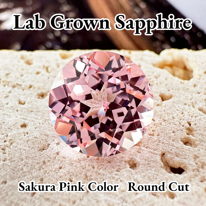 Lab Grown Sapphire Sakura Pink Color Top Quality Round Cut Stones for Charms DIY Jewelry Making Selectable AGL Certificate
Lab Grown Sapphire Sakura Pink Color Top Quality Round Cut Stones for Charms DIY Jewelry Making Selectable AGL Certificate