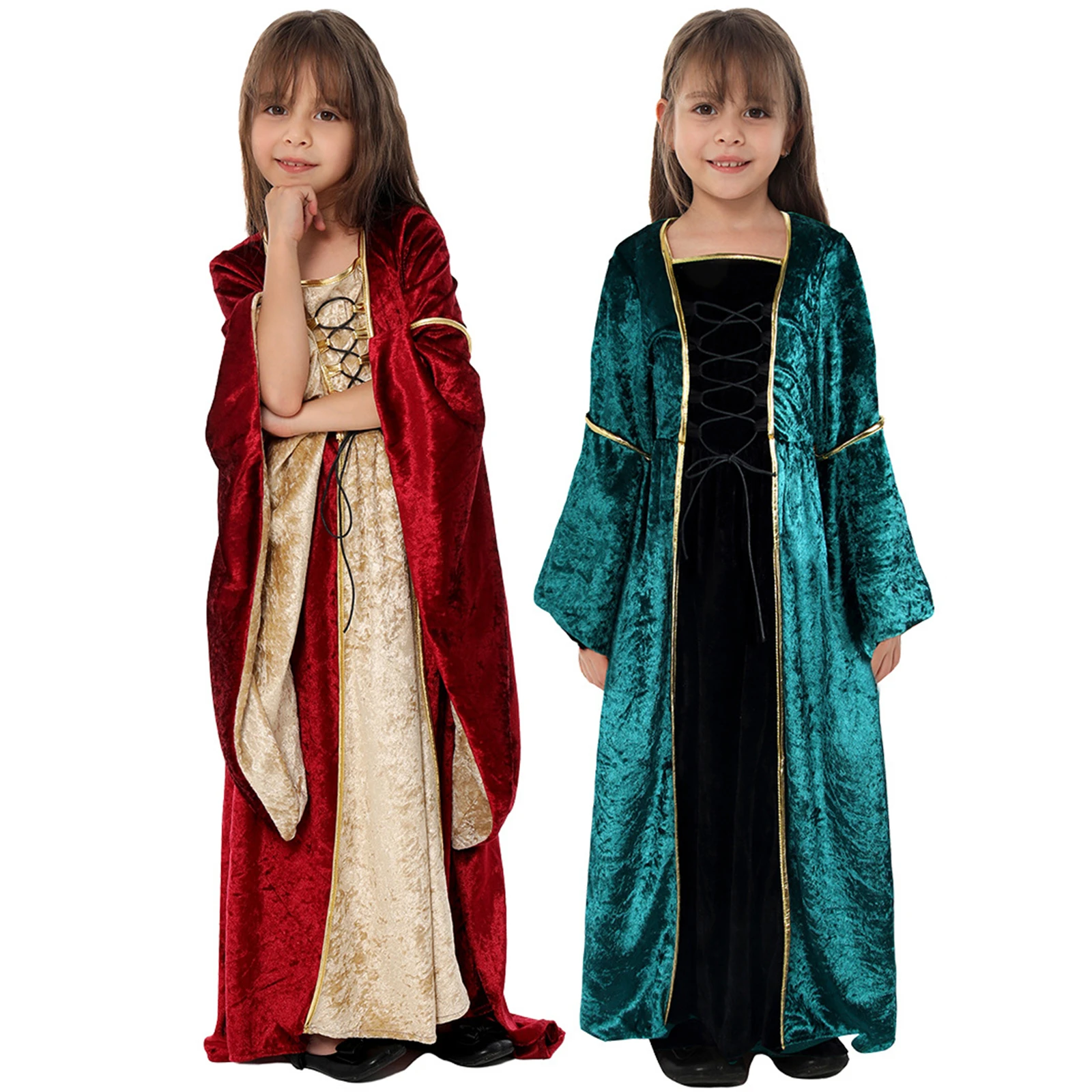 Girls Medieval Palace Princess Dress Gothic Renaissance Velvet Maxi Dress Gown for Halloween Carnival Party Dress Up Costume
Girls Medieval Palace Princess Dress Gothic Renaissance Velvet Maxi Dress Gown for Halloween Carnival Party Dress Up Costume