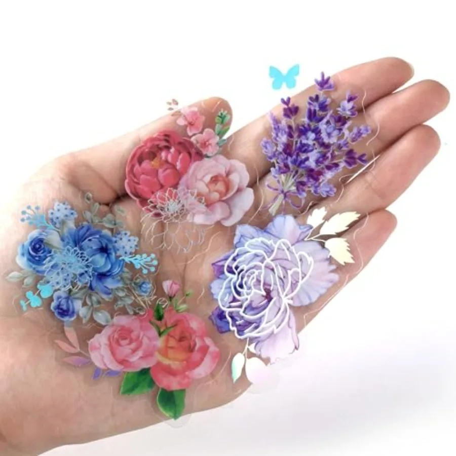 100Pcs Holographic Nature Flower Stickers Floral Decorative Adhesive Watercolor Scrapbooking Supplies Journaling for Adults Car
100Pcs Holographic Nature Flower Stickers Floral Decorative Adhesive Watercolor Scrapbooking Supplies Journaling for Adults Car