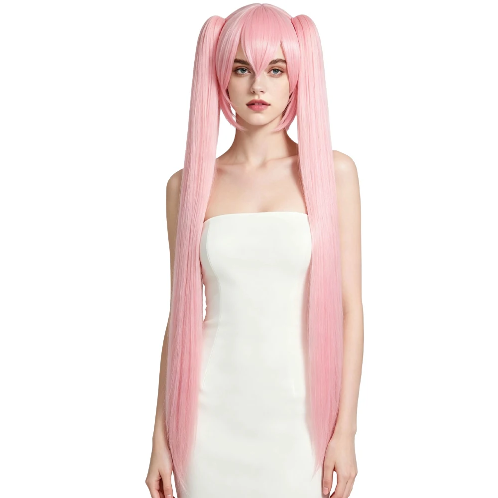 120cm Pink Long Straight Double Detachable Ponytails Miku Cosplay Wig Heat Resistant Synthetic Wig For Halloween Comic Con Party
120cm Pink Long Straight Double Detachable Ponytails Miku Cosplay Wig Heat Resistant Synthetic Wig For Halloween Comic Con Party