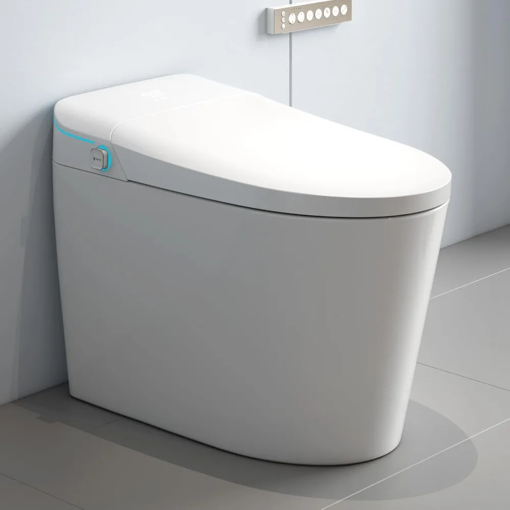 Intelligent Tankless Toilet: 1-Piece, Automatic Flush, Bidet, Heated Seat, Rear/Front Wash, Warm Air Drying, Remote
Intelligent Tankless Toilet: 1-Piece, Automatic Flush, Bidet, Heated Seat, Rear/Front Wash, Warm Air Drying, Remote