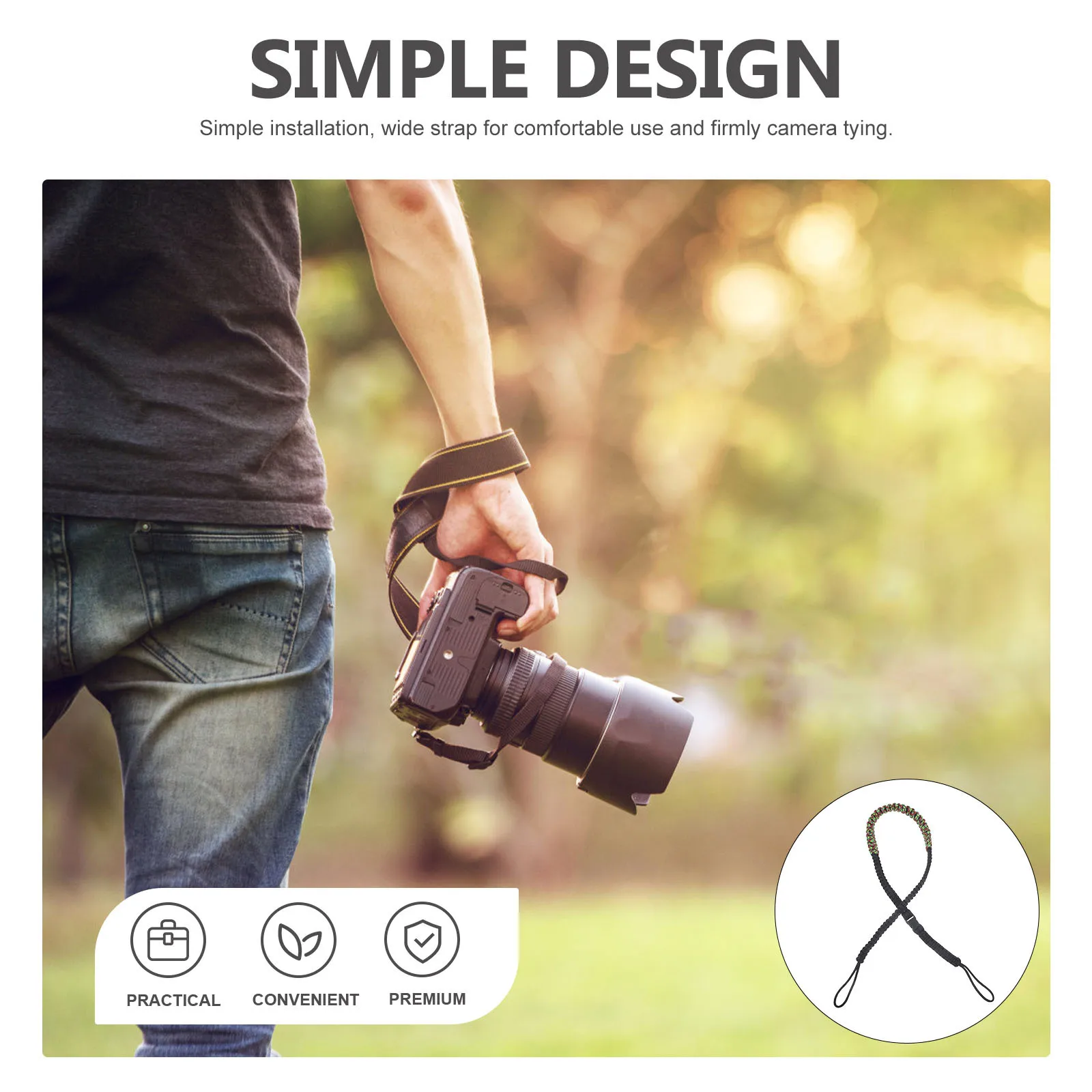 Universal Camera Lanyard Adjustable Elastic Shoulder Strap High-Quality Polyester Durable Comfortable Wear for Travel
Universal Camera Lanyard Adjustable Elastic Shoulder Strap High-Quality Polyester Durable Comfortable Wear for Travel