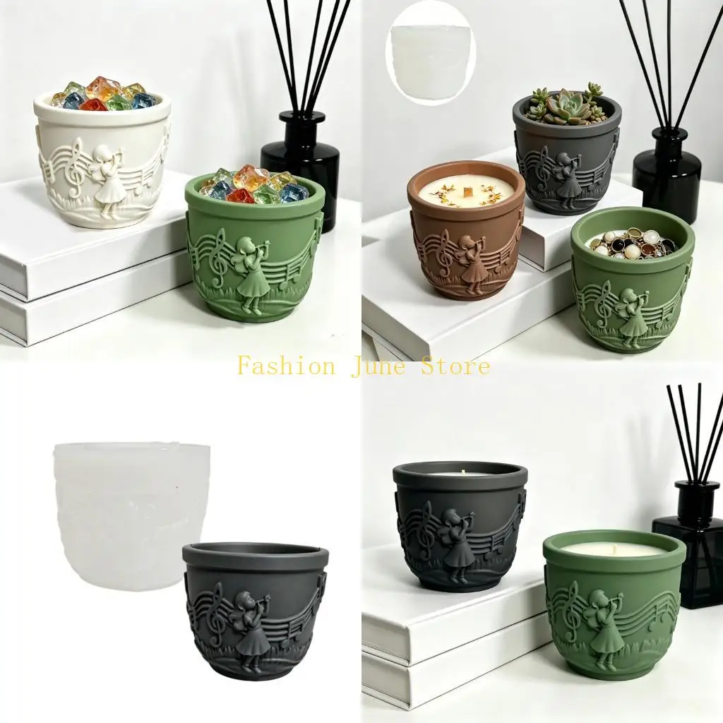 N5KA Multi Purpose Cup Mould Silicone Music Girl Mold For Handmade Resin Jewelry Organiser And Plant Pots
N5KA Multi Purpose Cup Mould Silicone Music Girl Mold For Handmade Resin Jewelry Organiser And Plant Pots