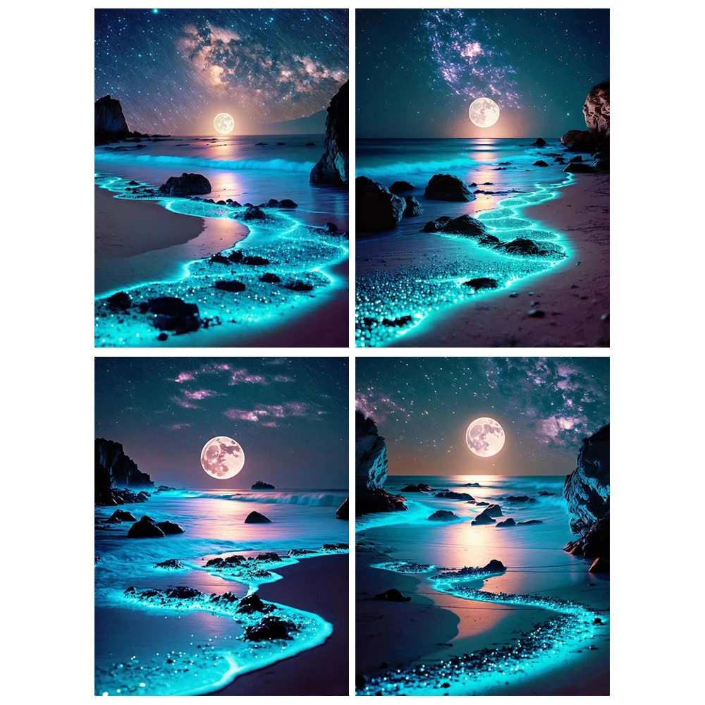 Алмазная картина, вышивка, серебристый пляжный пейзаж, набор для вышивки крестом, 5D DIY, луна, полная дрель, художественный подарок ручной работы
Алмазная картина, вышивка, серебристый пляжный пейзаж, набор для вышивки крестом, 5D DIY, луна, полная дрель, художественный подарок ручной работы