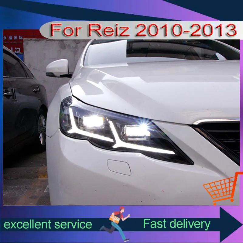 Car For Toyota 2010-2012 Mark X Reiz Headlight Upgrade DRL Front Lamp Fish Bone Style LED Projector Lens Auto Accessories
Car For Toyota 2010-2012 Mark X Reiz Headlight Upgrade DRL Front Lamp Fish Bone Style LED Projector Lens Auto Accessories