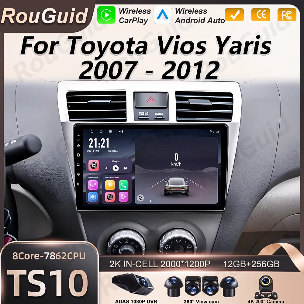Android 16 Car Radio For Toyota Vios Yaris 2007 2008 2009 2010 2011 2012 Multimedia Player Video 2k Touch Screen 5G Wifi Stereo
Android 16 Car Radio For Toyota Vios Yaris 2007 2008 2009 2010 2011 2012 Multimedia Player Video 2k Touch Screen 5G Wifi Stereo