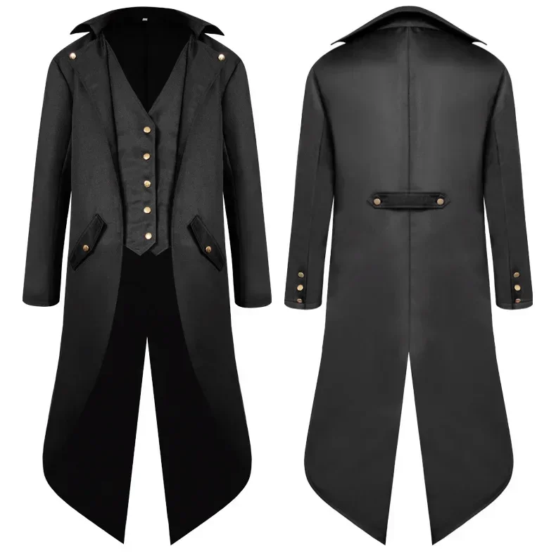 Men Medieval Steampunk Coat Vintage Halloween Cosplay Costume Tailcoat Male Renaissance Single-breasted Long Jacket
Men Medieval Steampunk Coat Vintage Halloween Cosplay Costume Tailcoat Male Renaissance Single-breasted Long Jacket