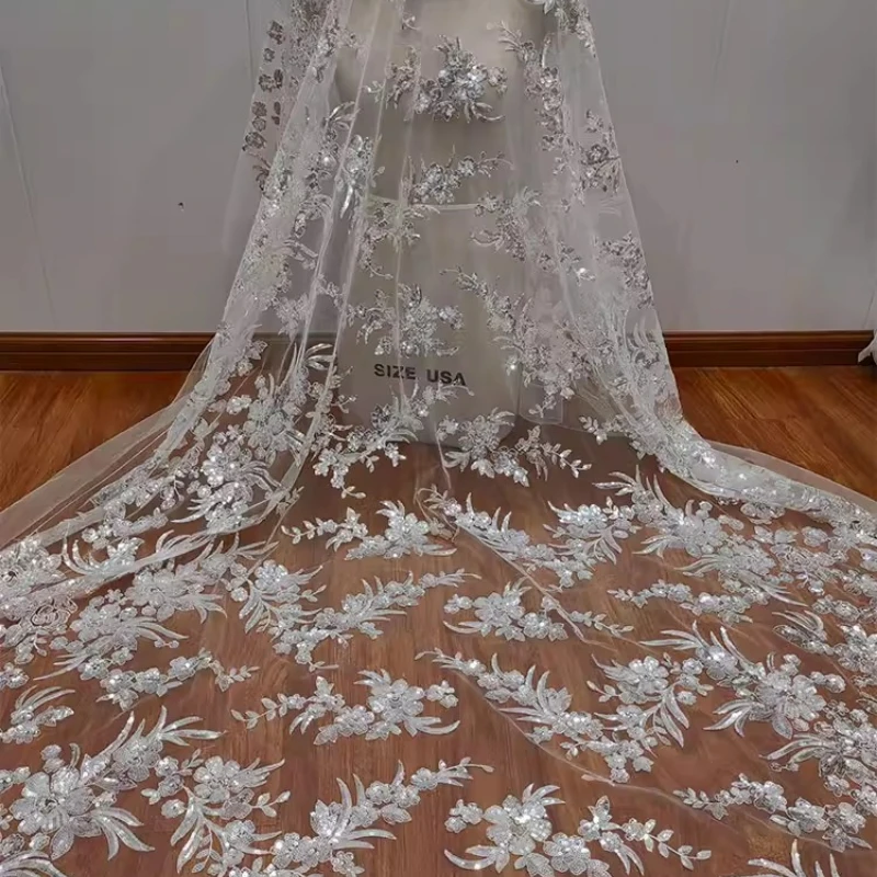 Sequin Embroidery Lace Mesh Fabric for DIY Sewing Handmade Wedding Dress Garment Accessories Clothing Fashion Material Cloth
Sequin Embroidery Lace Mesh Fabric for DIY Sewing Handmade Wedding Dress Garment Accessories Clothing Fashion Material Cloth