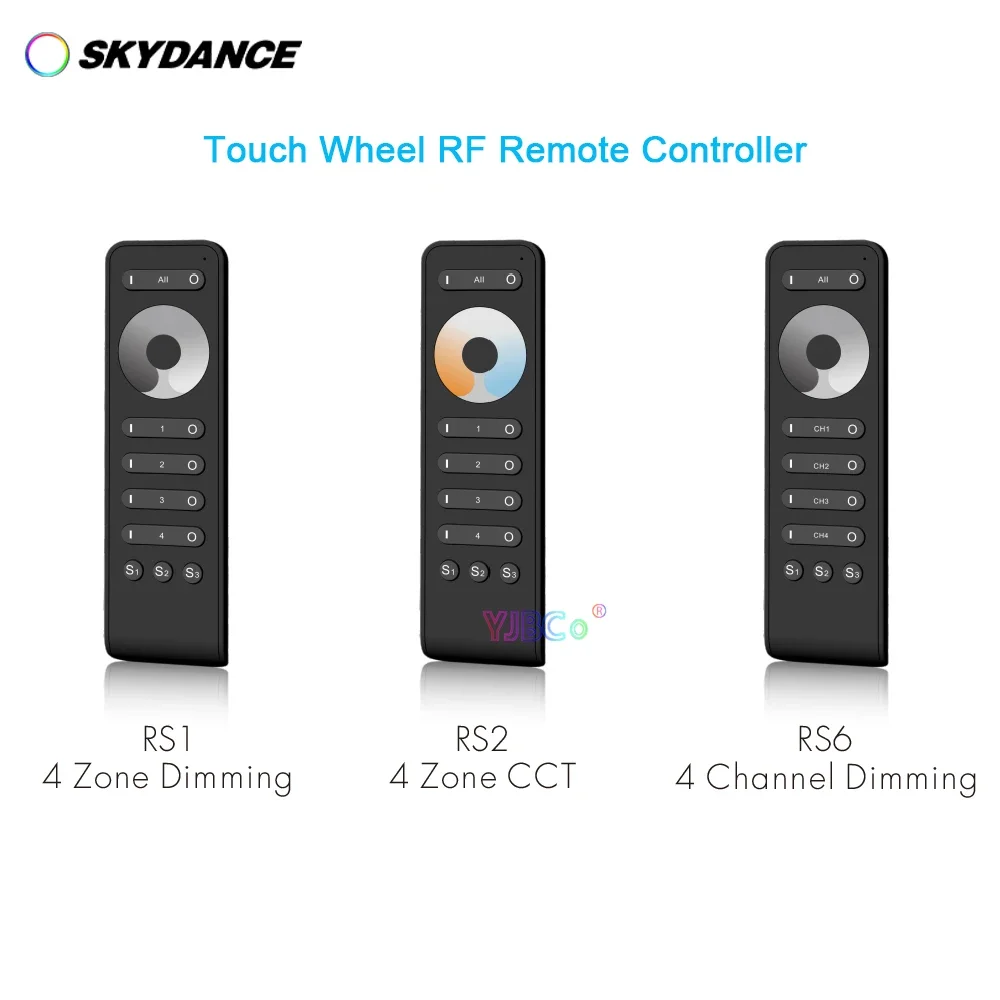 Skydance RS1 RS2 RS6 Touch color wheel 4 Zones Dimming monochrome CCT RF Remote switch for Dual Color Single Color Controller
Skydance RS1 RS2 RS6 Touch color wheel 4 Zones Dimming monochrome CCT RF Remote switch for Dual Color Single Color Controller