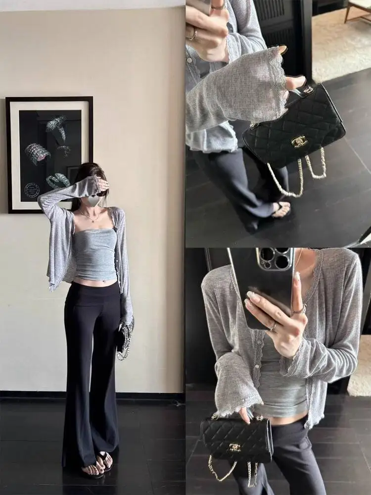 Lightweight Lace Trim Sun Protection Women's Cardigan Slim Fit Summer Design Soft Breathable Outerwear Versatile Unique Top
Lightweight Lace Trim Sun Protection Women's Cardigan Slim Fit Summer Design Soft Breathable Outerwear Versatile Unique Top